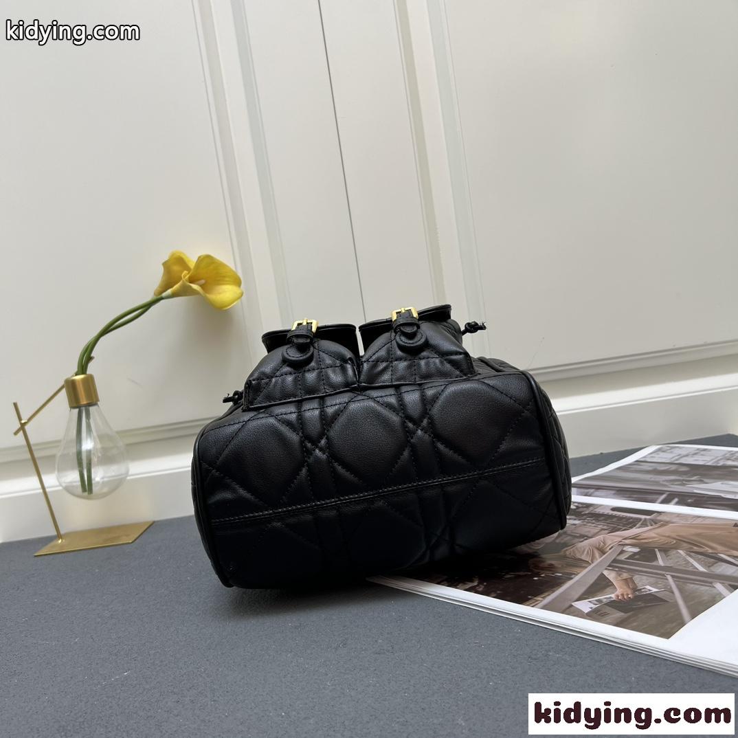Dior Caro バックパック ミディアム クリスチャン・ディオール バッグ コピー ブラック-5
