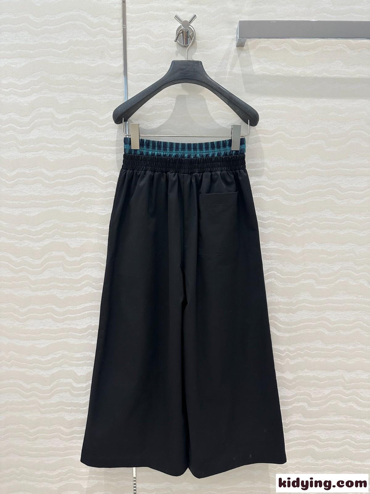 おしゃれ クロップド トラウザース ロエベ パンツ コピー レディース ブラック-4