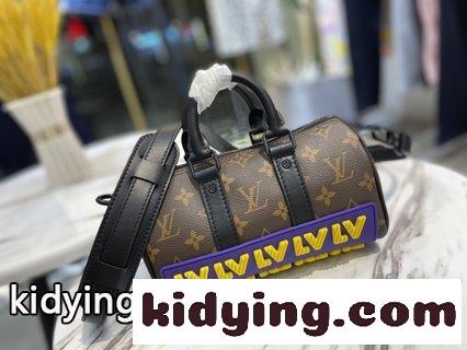 KEEPALL XS手袋印字枕M45788入荷 ルイ・ヴィトン バッグ メンズ 人気コピー オーダーメイドの高級な古い花の生地に頭の革を組み合わせる-4