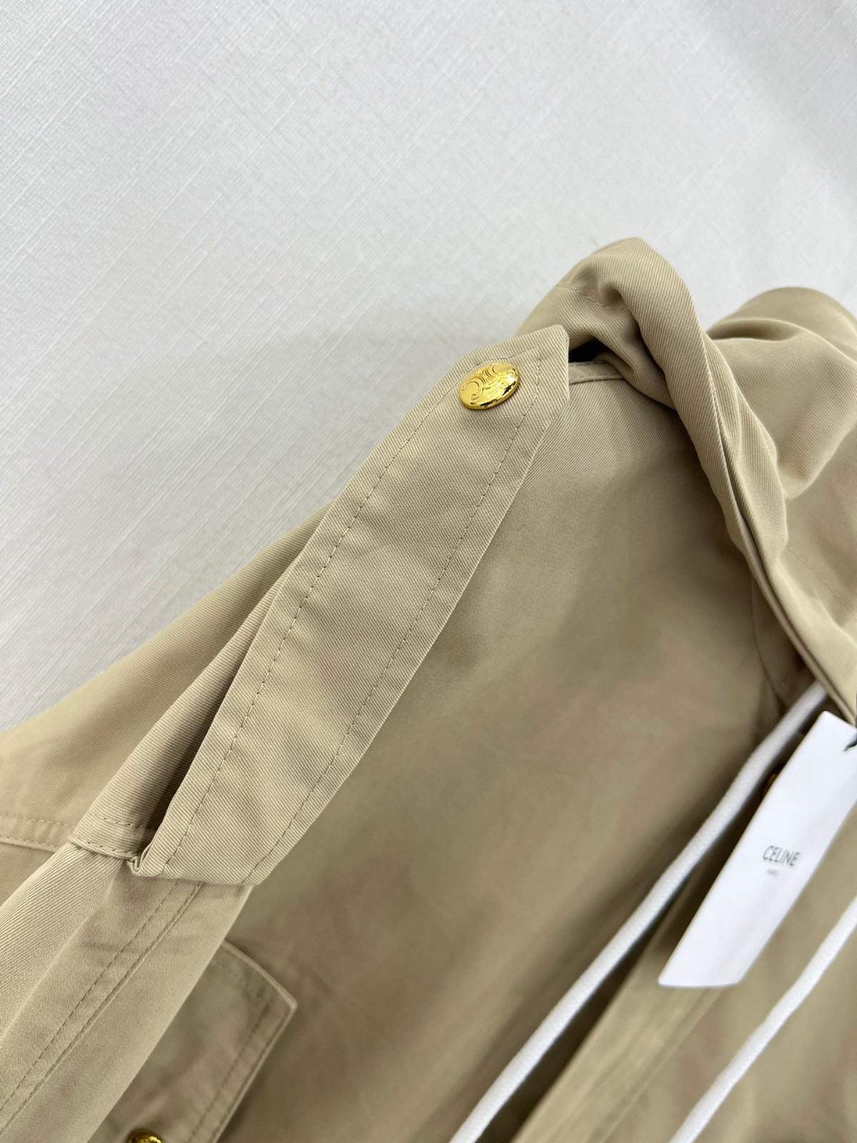 洗練された おしゃれ クロップドトレンチコート セリーヌ ジャケット コピー レディース-0