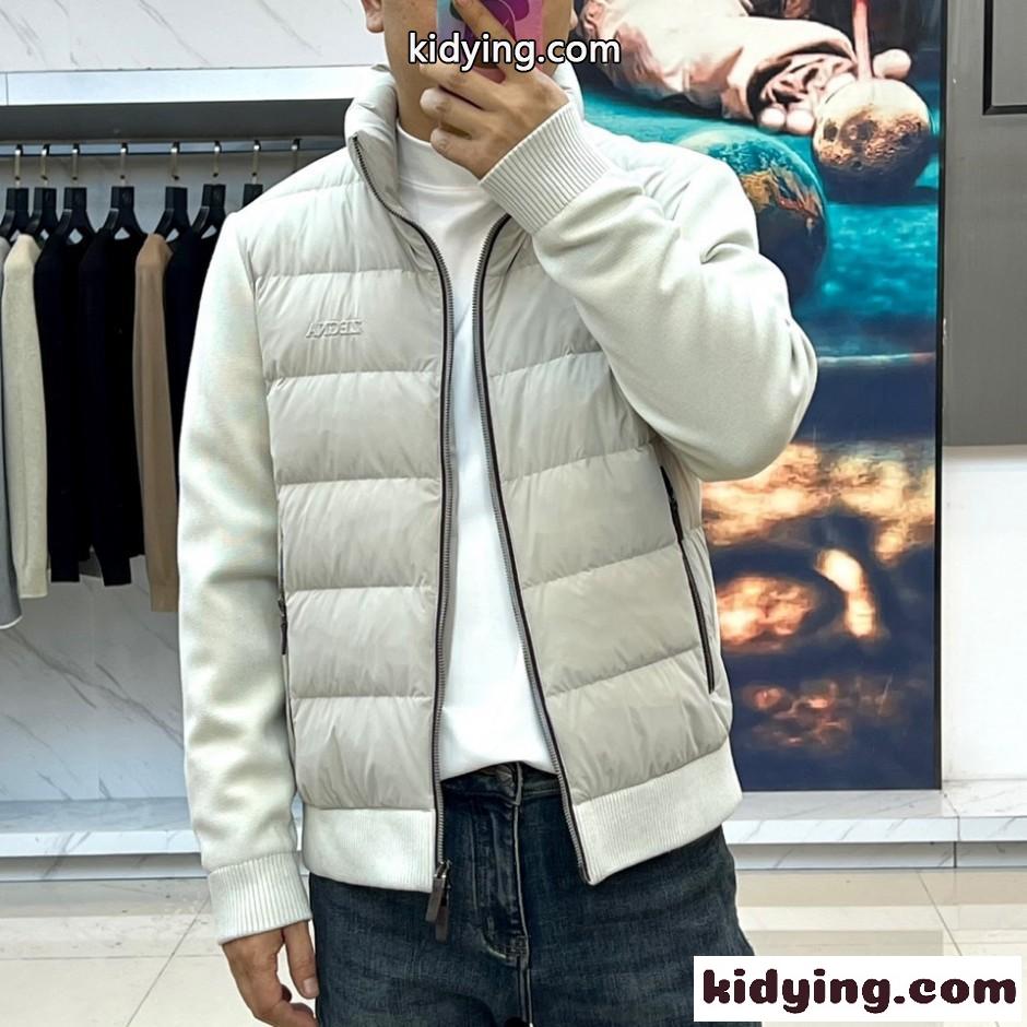 洗練された ダウン&ニット ハイブリッドジャケット エルメネジルド・ゼニア ジャケット 偽物-2