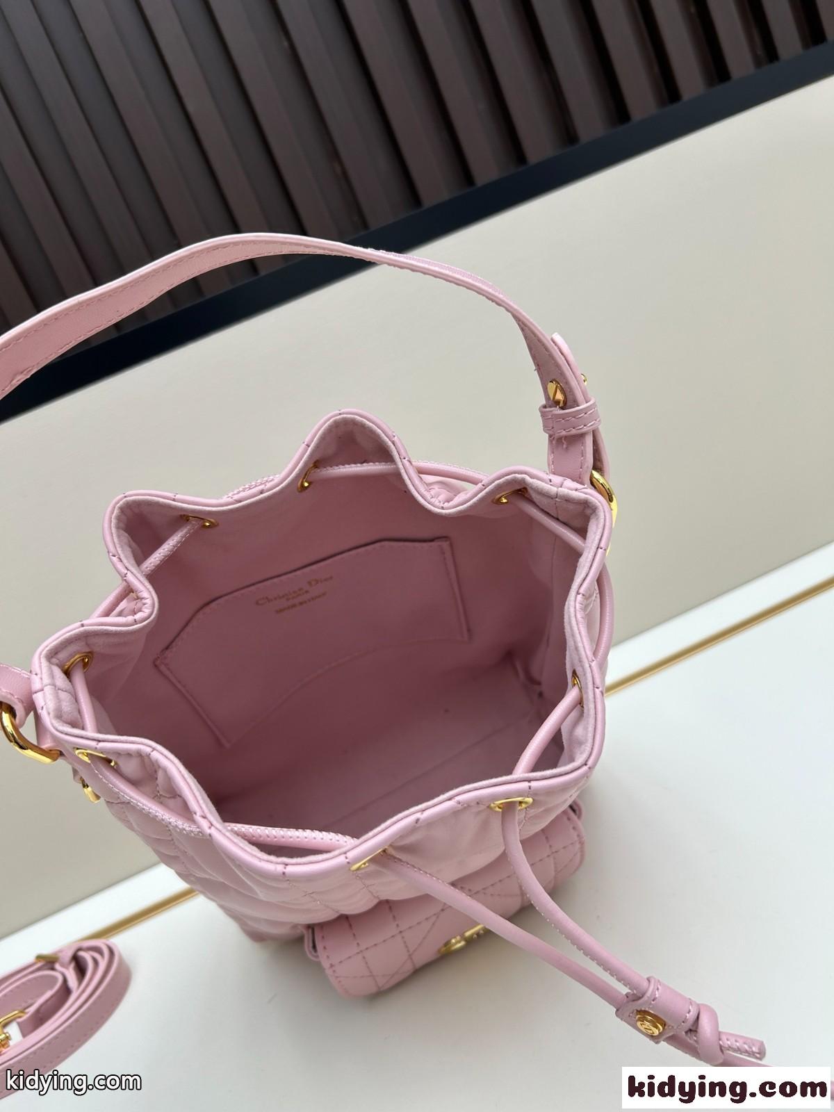 Dior Caro バケットバッグ スモール クリスチャン・ディオール バッグ コピー ピンク-4