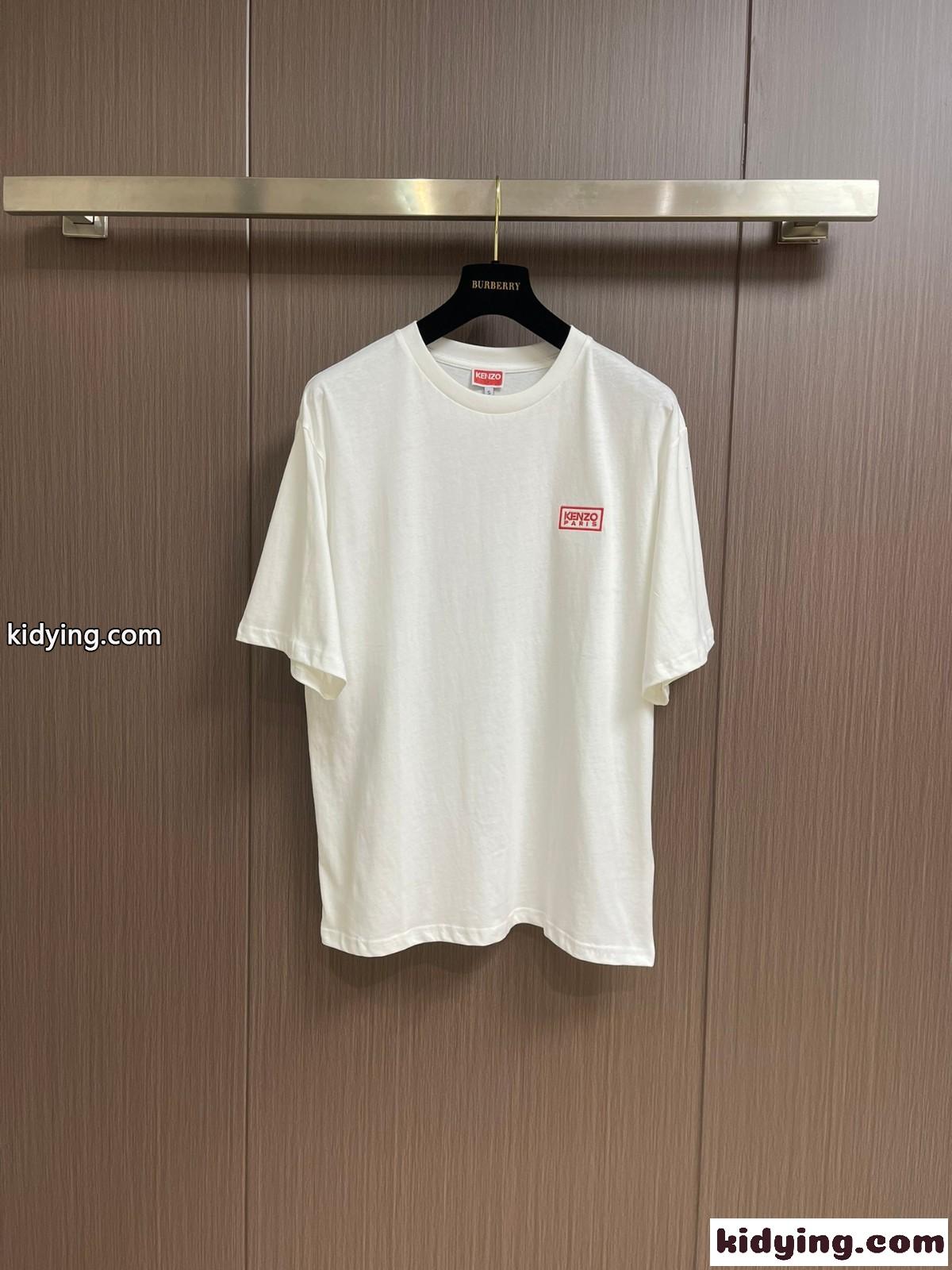 BICOLOR KENZO PARIS ロゴ入り 半袖Tシャツ ケンゾー tシャツ コピー ホワイト-0