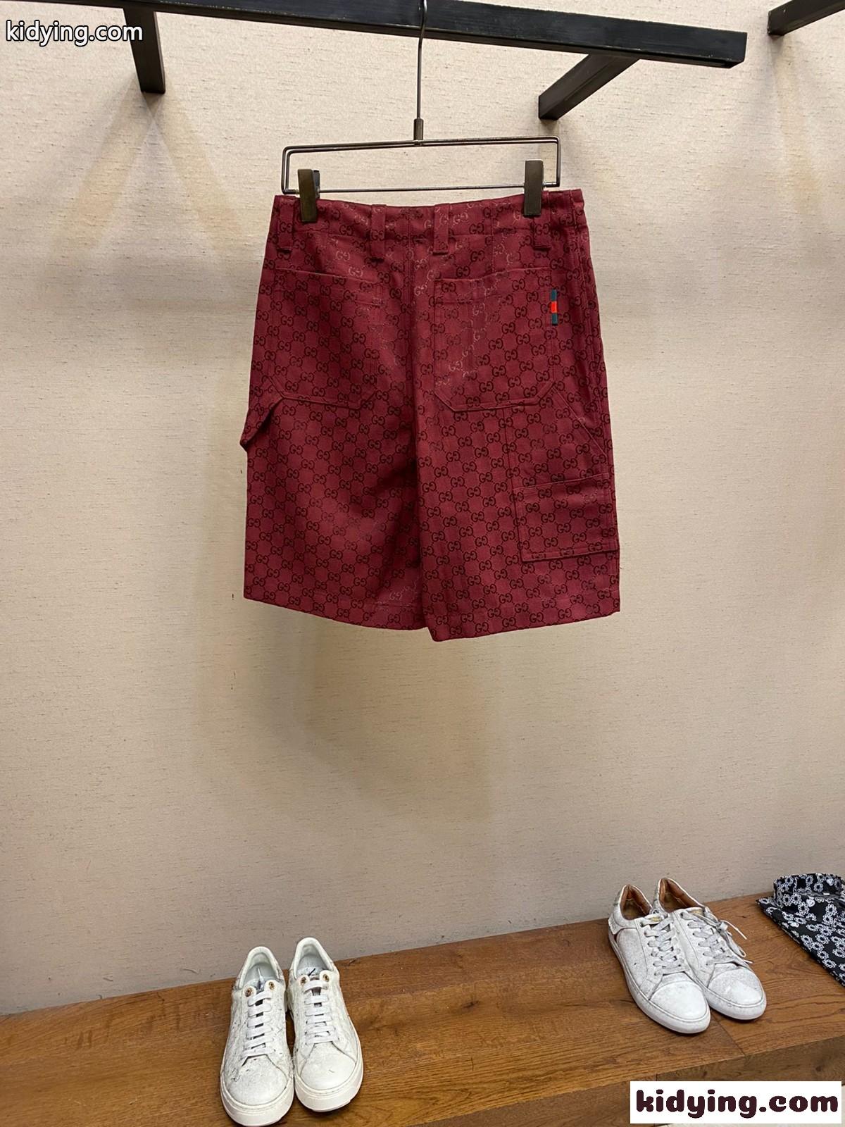GGキャンバス ショートパンツ グッチ パンツ コピー ショーツ レッド-2