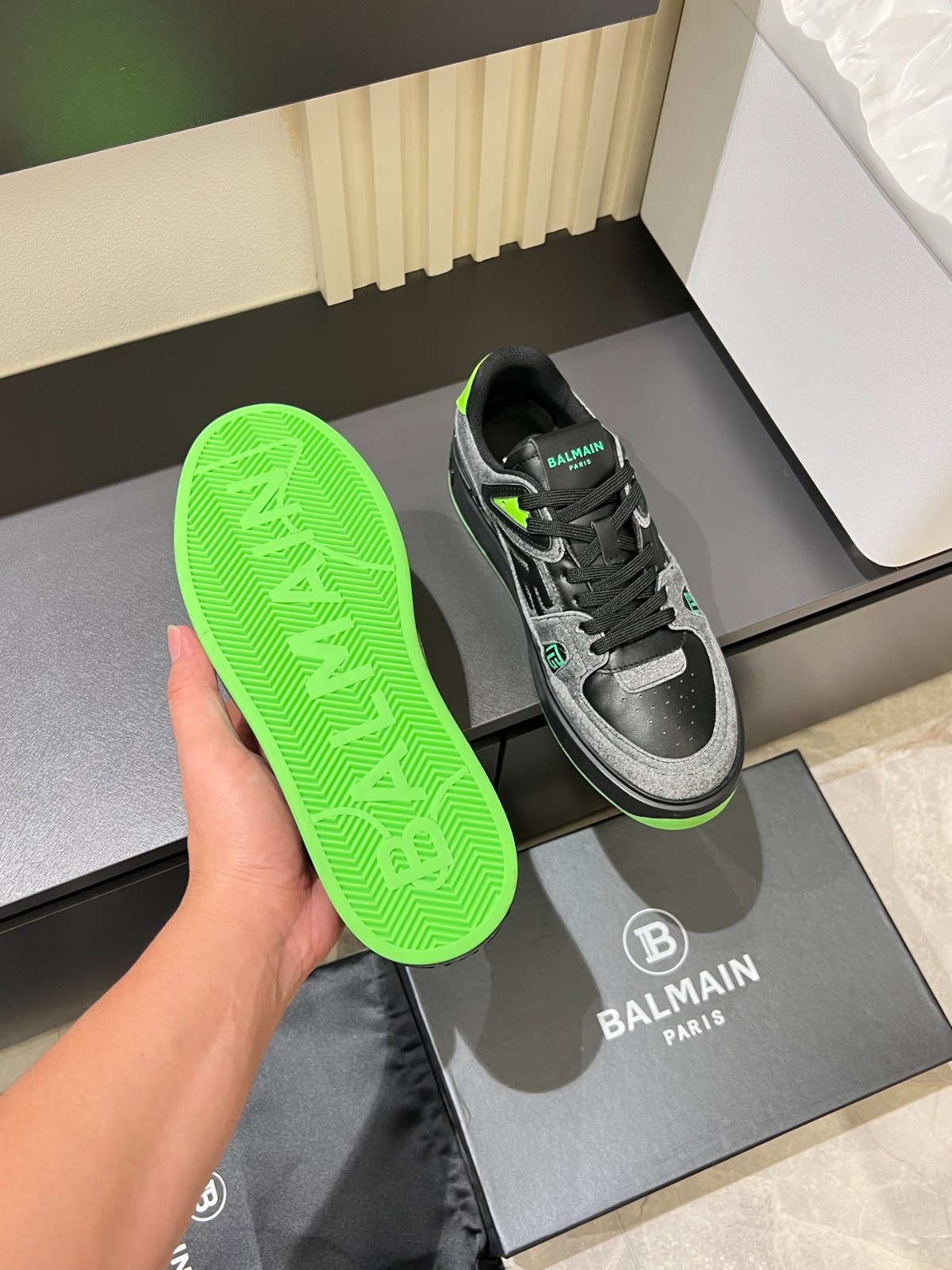 人気 定番 カジュアル バルマン B-Court Skate スニーカー コピー メンズシューズ-2