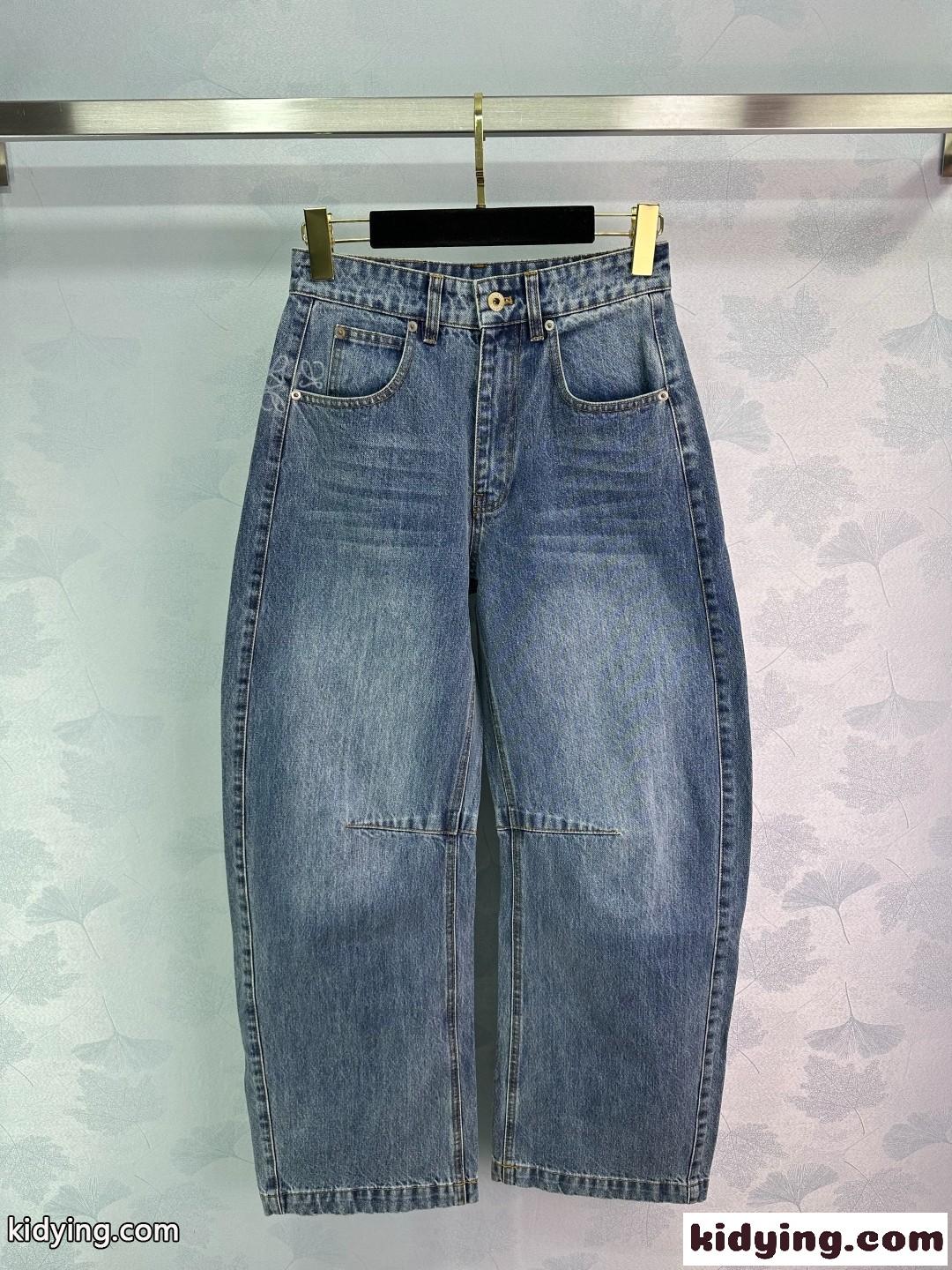 今季トレンド～バレルレッグデニムパンツ ロエベ ジーンズ コピー レディース-1