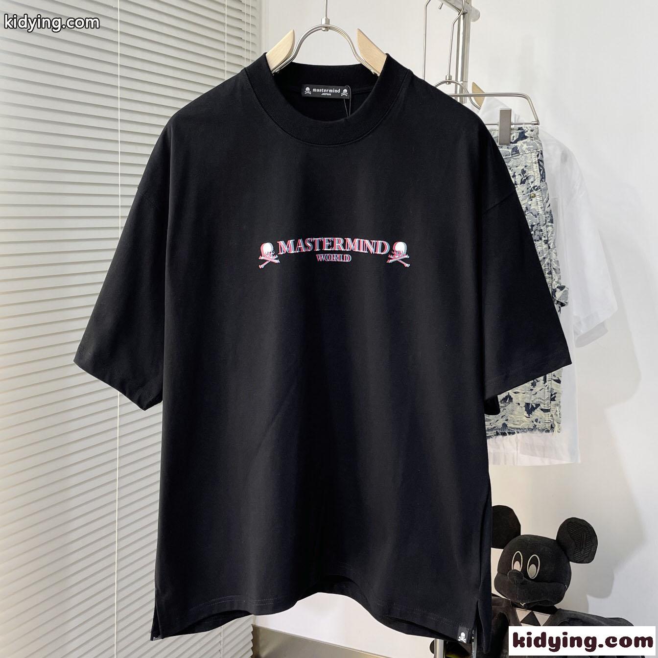 マスターマインド・ジャパン Tシャツ コピー おしゃれ ロゴ クルーネック ブラック-2