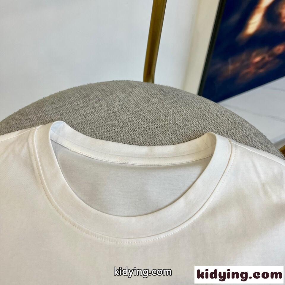 ベーシック 着回し ロゴ クルーネック プラダ Tシャツ コピー メンズ 半袖 トップス ホワイト-1