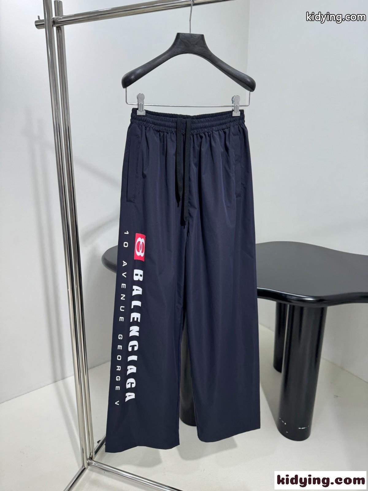 カジュアル おしゃれ ロゴプリント バレンシアガ パンツ 偽物 トラックパンツ-0