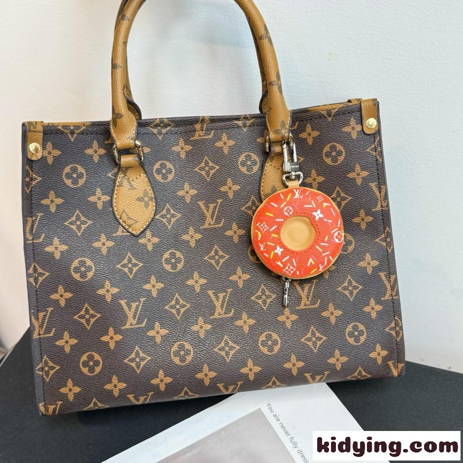 ルイ・ヴィトン キーホルダー 偽物 バッグチャーム・LV ドーナッツ オレンジ-2