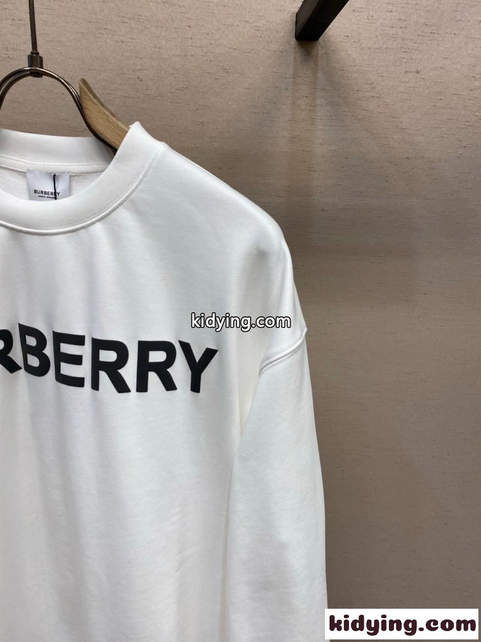 定番 ロゴ コットン スウェットシャツ バーバリー Tシャツ 偽物 ホワイト-2