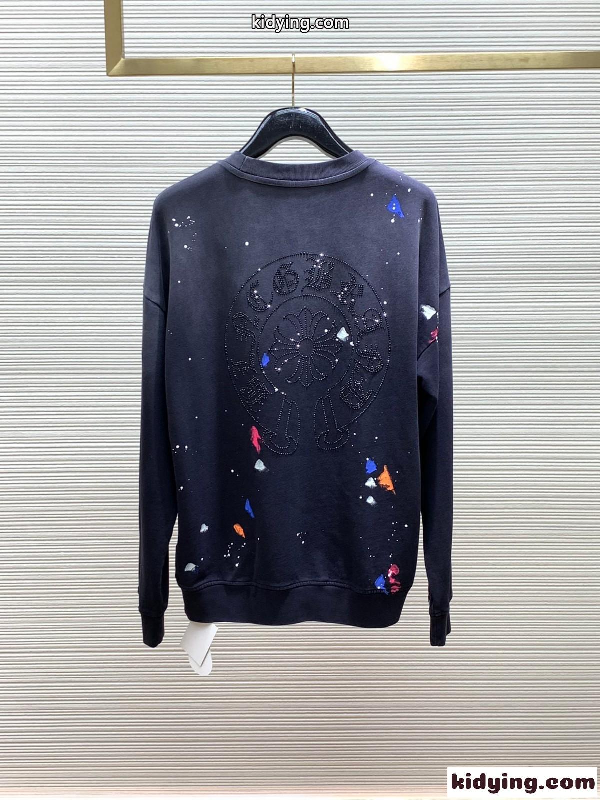 グラデーション クロムハーツ Tシャツ コピー ロゴ クルーネック スウェットシャツ-4