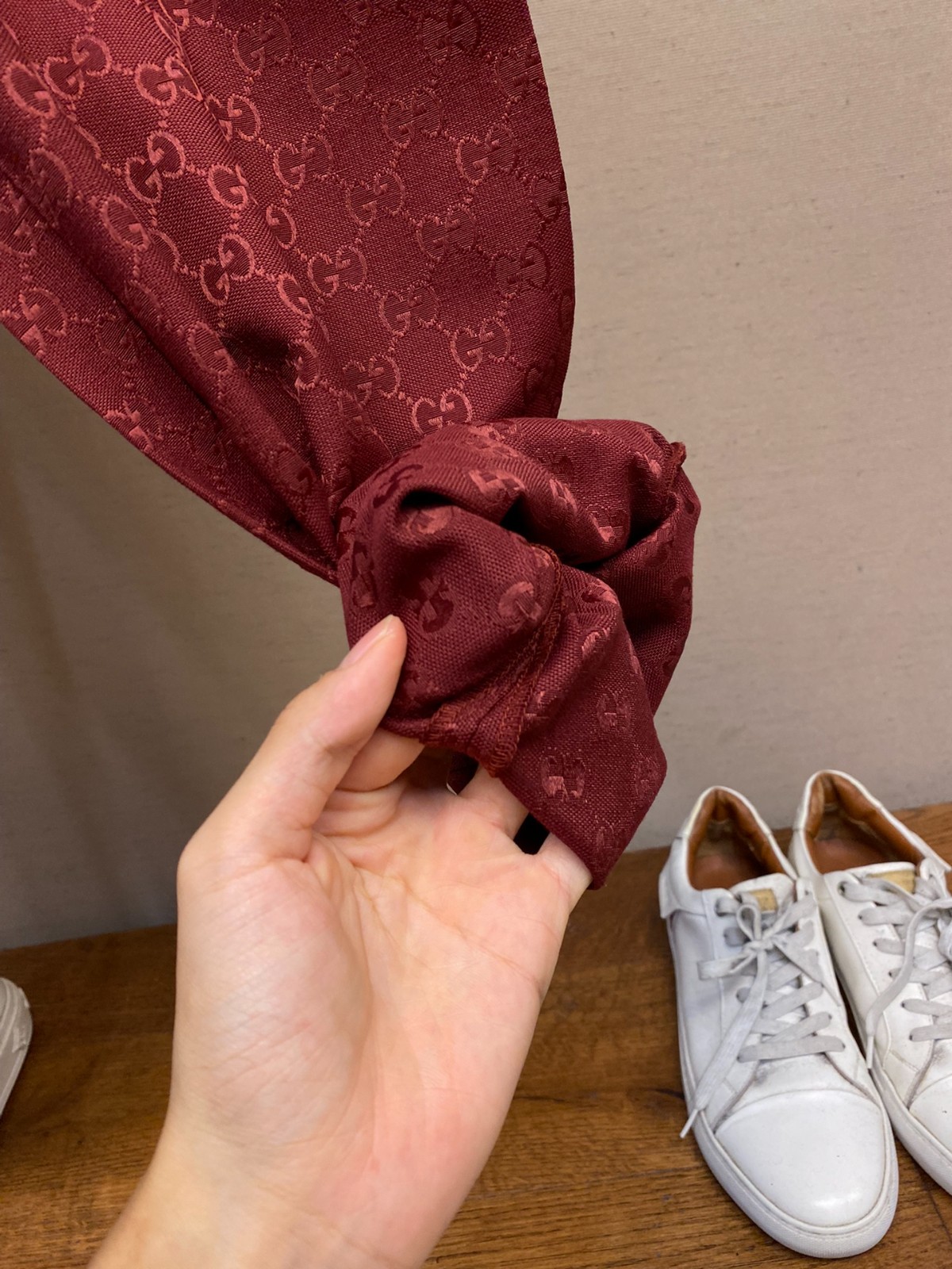 高級感 GGキャンバス ストレートパンツ グッチ パンツ コピー レッド-3