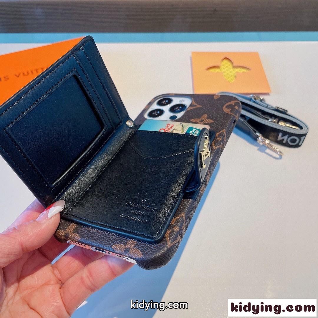 ルイ・ヴィトン アイフォンケース コピー 多機能 落下防止 斜めがけ スマホケース-3