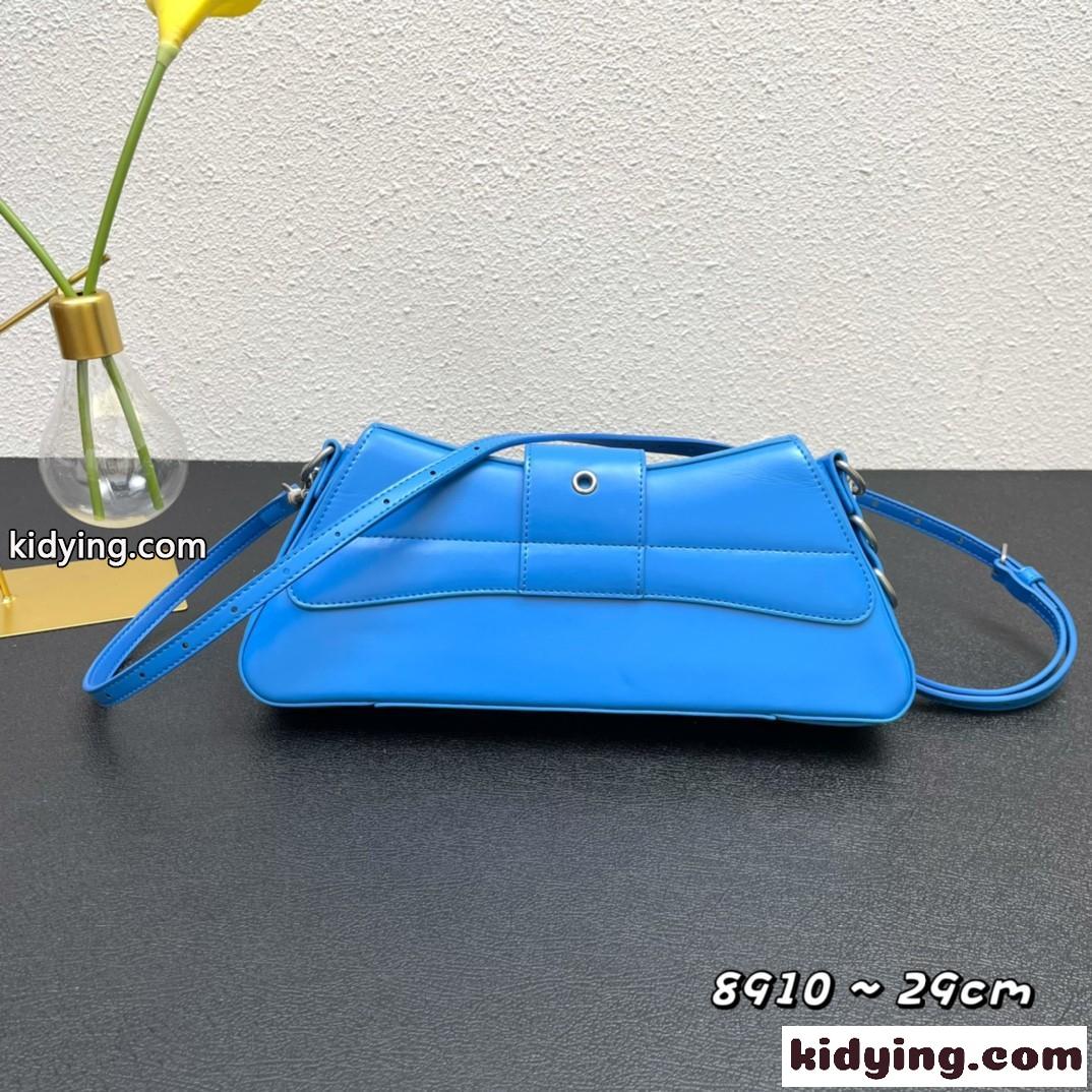 上品 おしゃれ LINDSAY スモール ショルダーバッグ バレンシアガ バック コピー チェーンバッグ ブルー-2