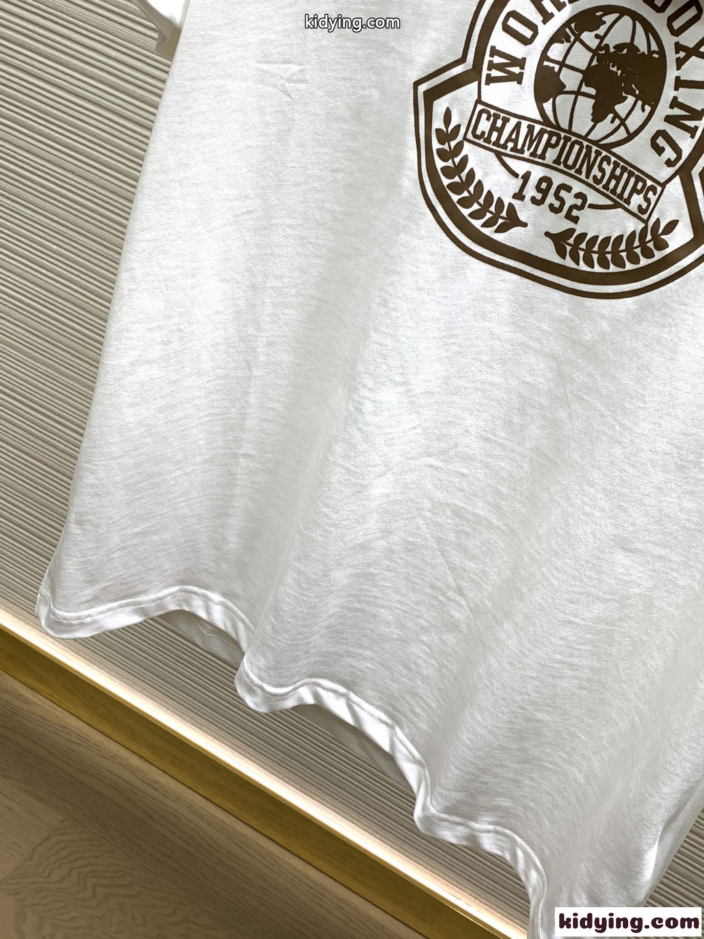 カジュアル ロゴ クルーネック 半袖Tシャツ モンクレール Tシャツ コピー ホワイト-4