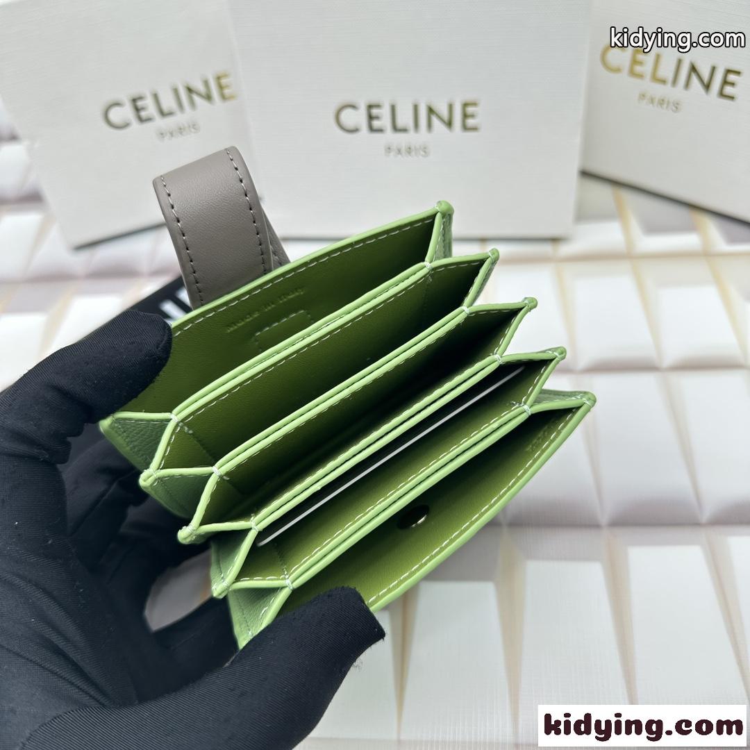 人気 セリーヌ CELINE アコーディオン カードホルダー 偽物 ロゴ-4
