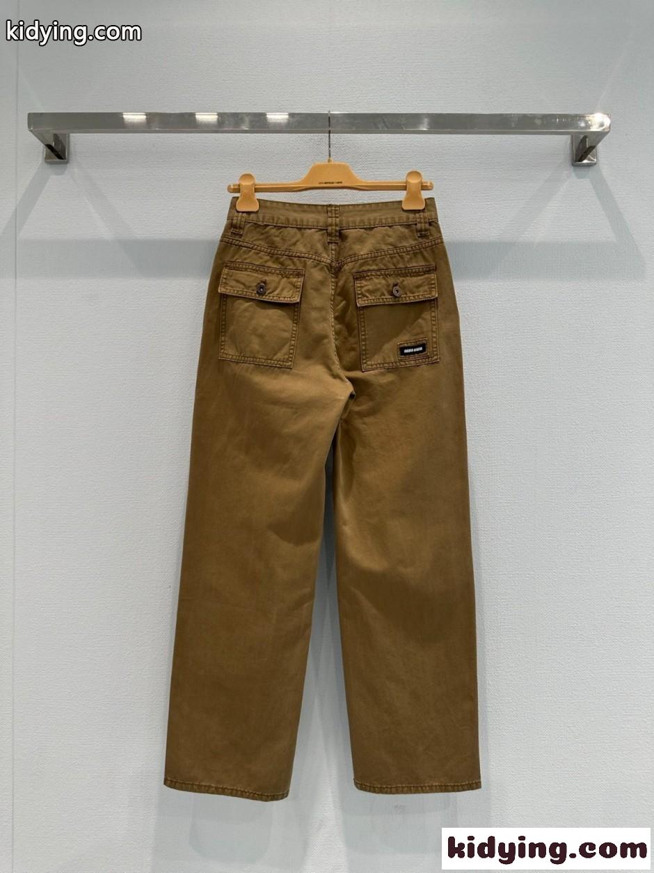 スタイリッシュ カーゴ デニムパンツ ミュウミュウ ジーンズ コピー-3