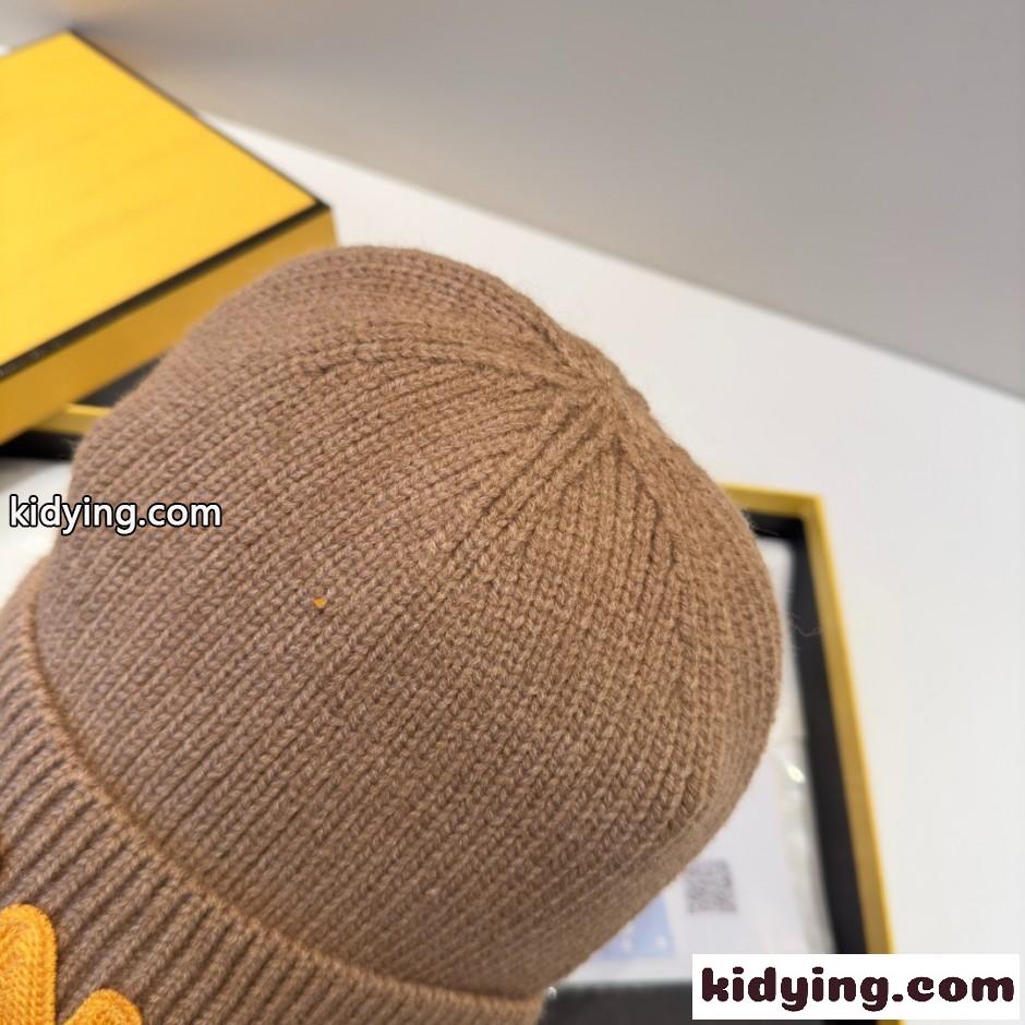 秋冬 人気 FENDI ロゴ ユニセックス フェンディ キャップ コピー ニットキャップ-2