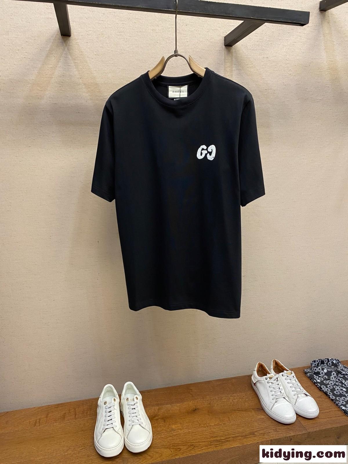 カジュアル リラックス 半袖Tシャツ グッチ Tシャツ コピー コットン トップス-1