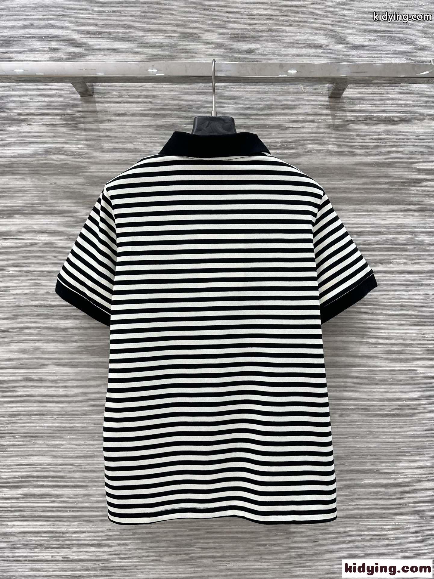 カジュアル ボーダー柄 半袖ポロシャツ モンクレール Tシャツ スーパーコピー-4