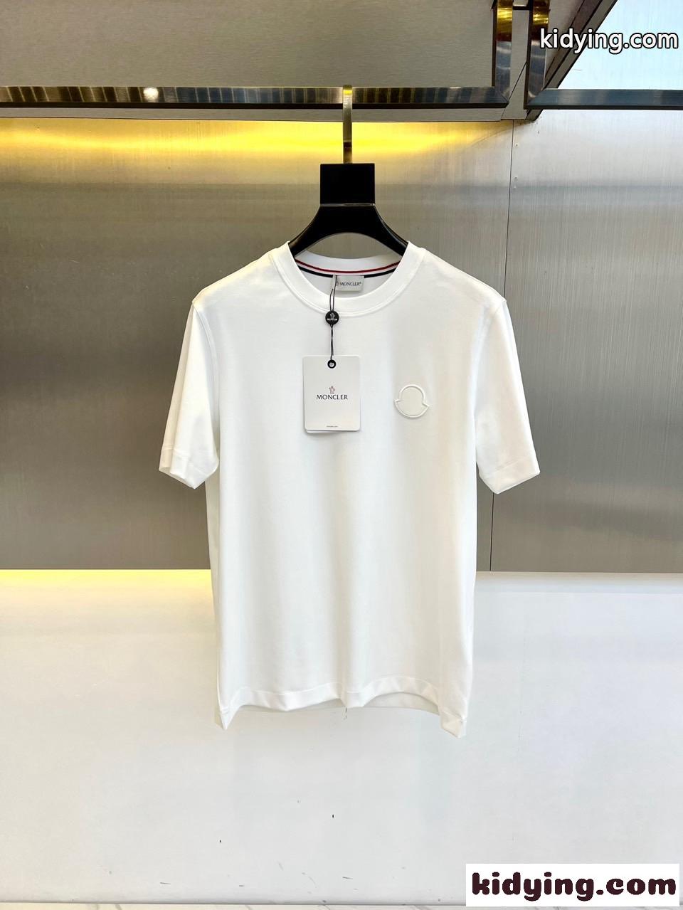 モンクレール Tシャツ コピー シンプル クルーネック 半袖Tシャツ ホワイト-0