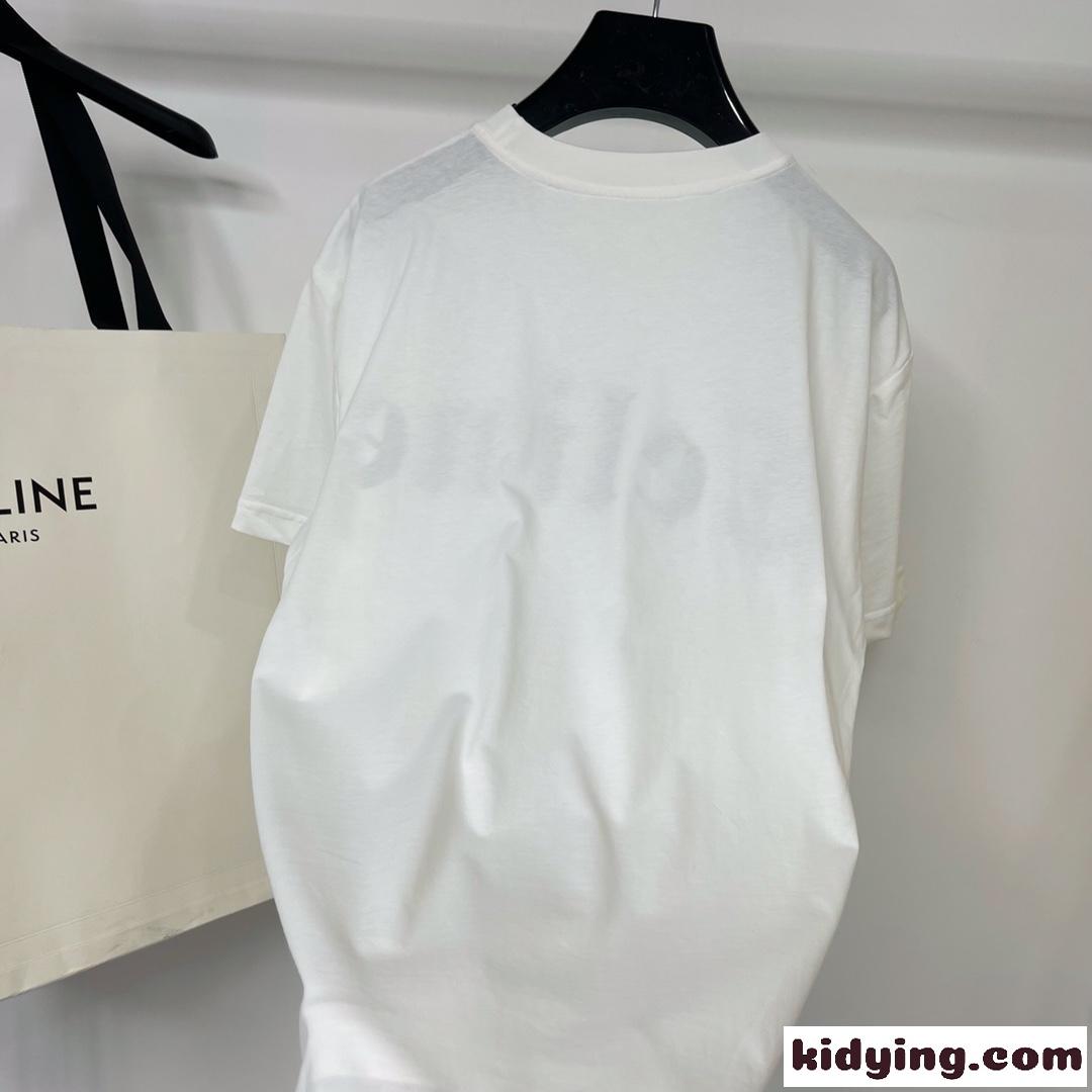 人気 新作 ゆったり カジュアル 体型カバー セリーヌ tシャツ コピー 柔らかい 快適 レディース ファッション-0