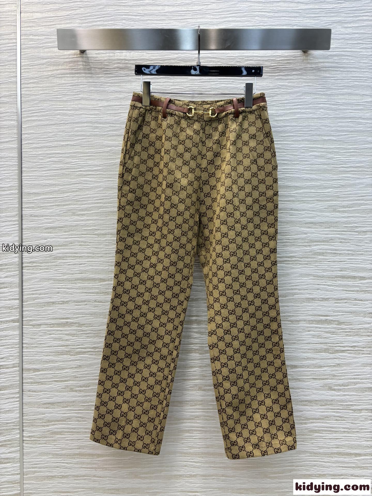 GGキャンバス ホースビット パンツ グッチ パンツ コピー レディース ズボン-1