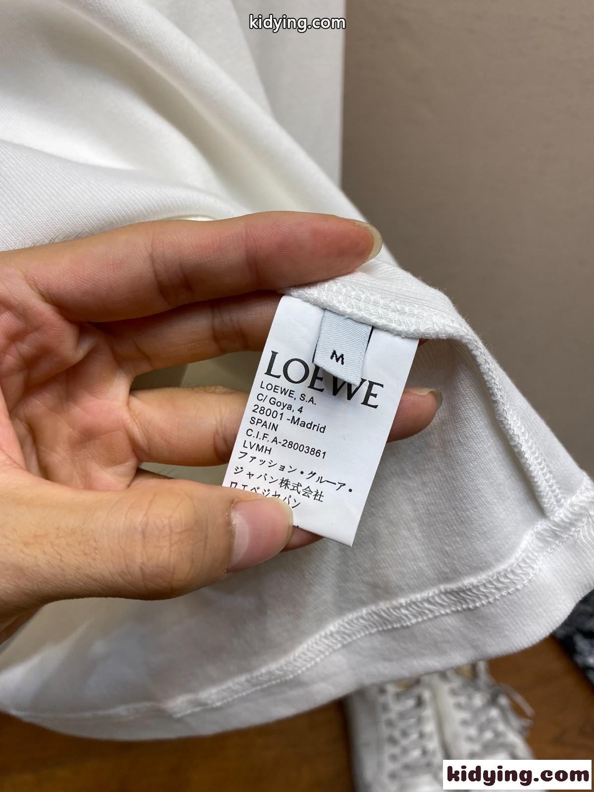 オーバーサイズフィット ロングスリーブTシャツ ロエベ Tシャツ コピー ホワイト-4