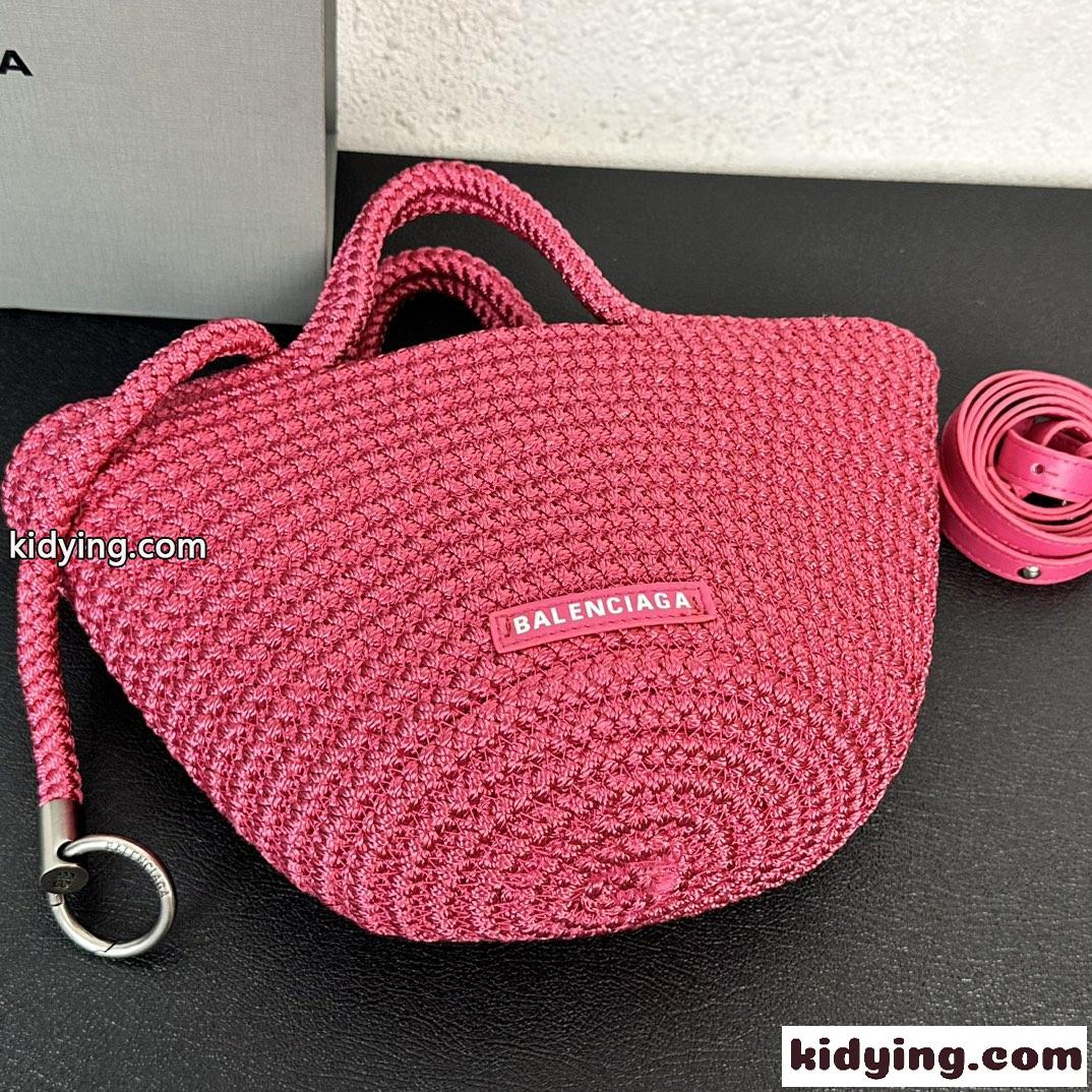 レディース IBIZA スモール ストラップ付きバスケット バレンシアガ バッグ コピー ピンク-2
