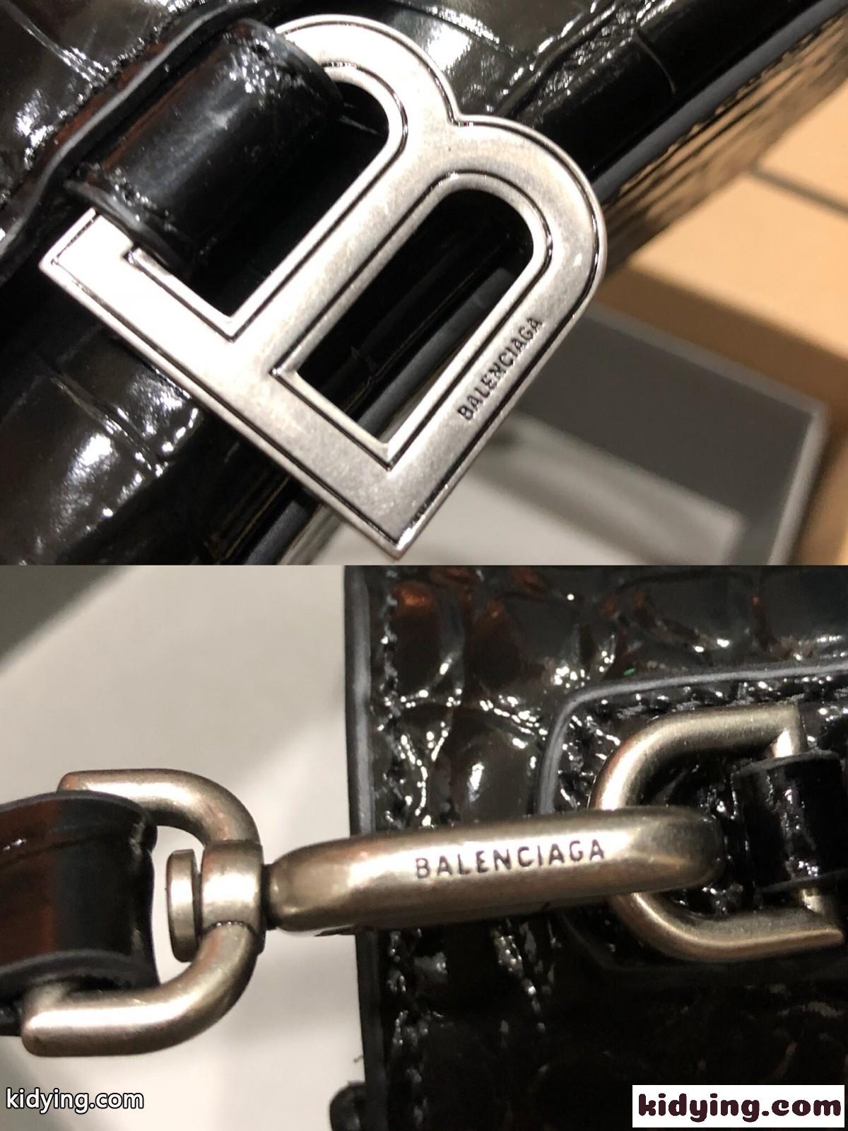 クロコダイル型押し 上品 人気 バレンシアガ バッグ コピー レディース HOURGLASS ハンドバッグ-4