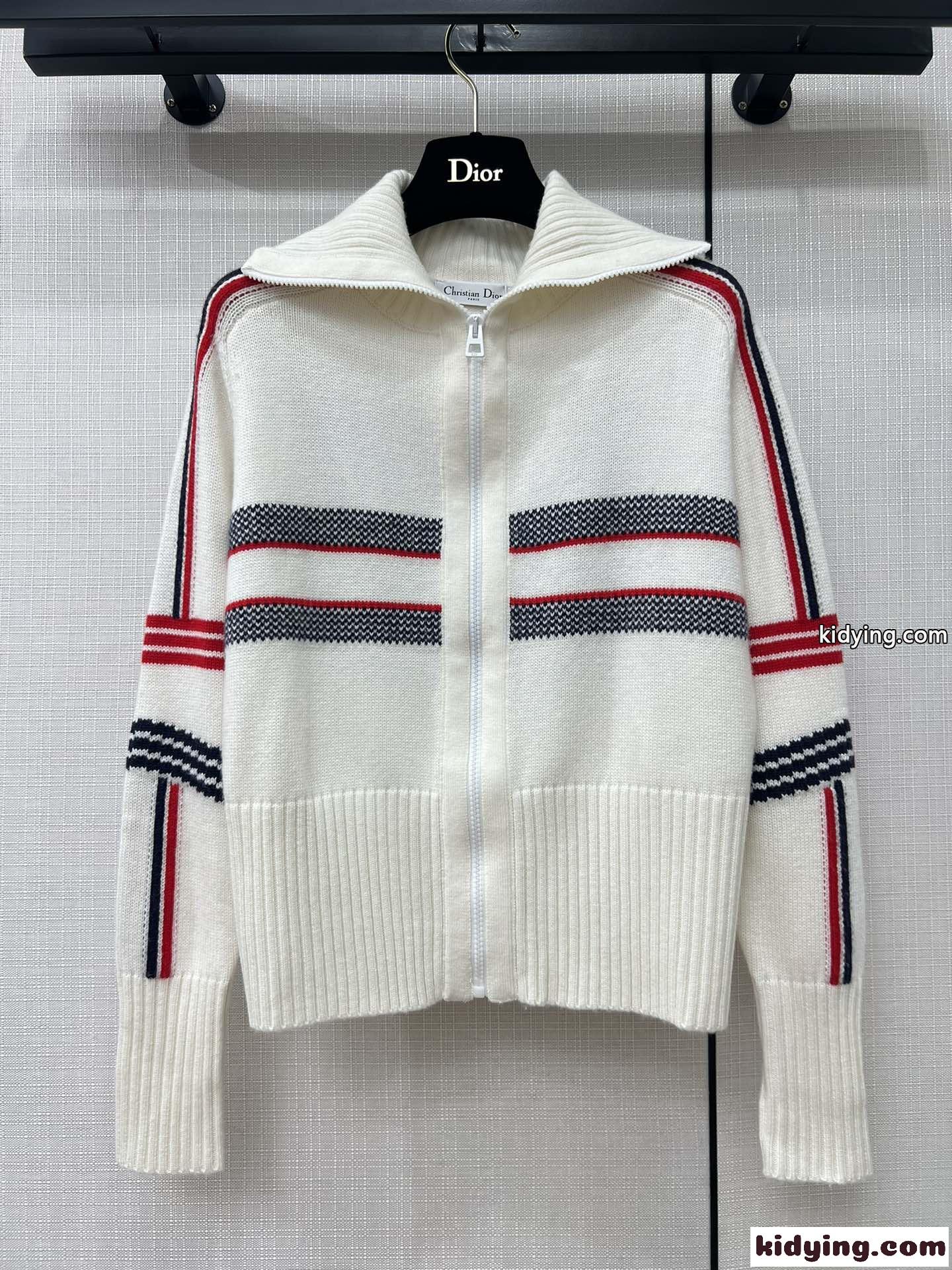 DIORALPS ジップ カーディガン クリスチャン・ディオール ニット コピー ホワイト-1