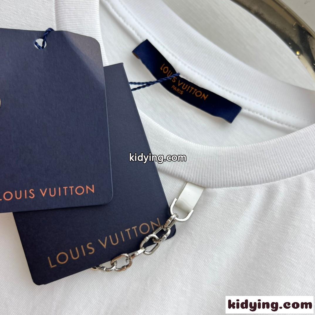 LV バイ・ザ・プール LVパッチTシャツ ルイヴィトン Tシャツ コピー 半袖 コットン-4