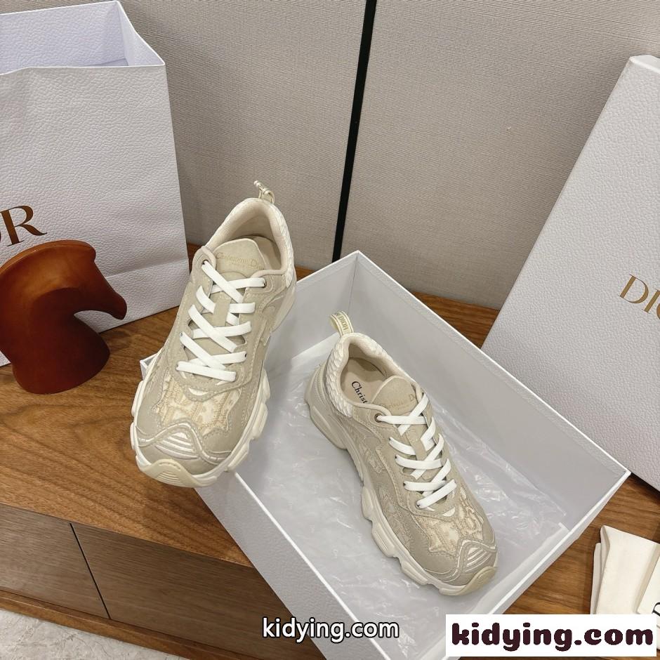 人気 スタイリッシュ クリスチャン・ディオール Dior Vibe スニーカー スーパーコピー ベージュ-4