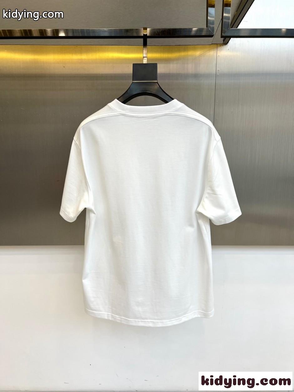 EKD コットン クルーネック 半袖Tシャツ バーバリー Tシャツ 偽物 ホワイト-4