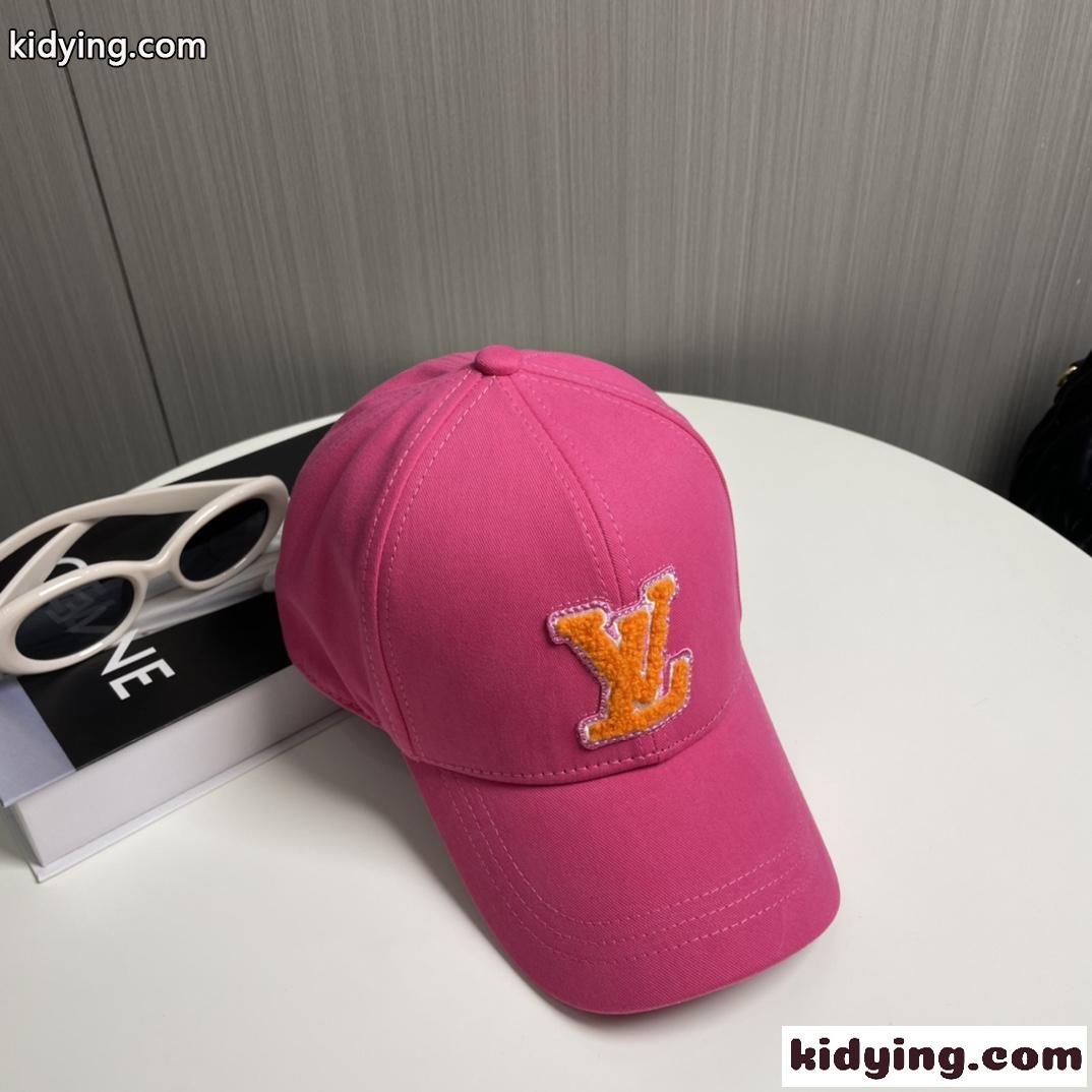 キャップ・LV シグネチャー ルイヴィトン キャップ コピー 帽子 ピンク-3