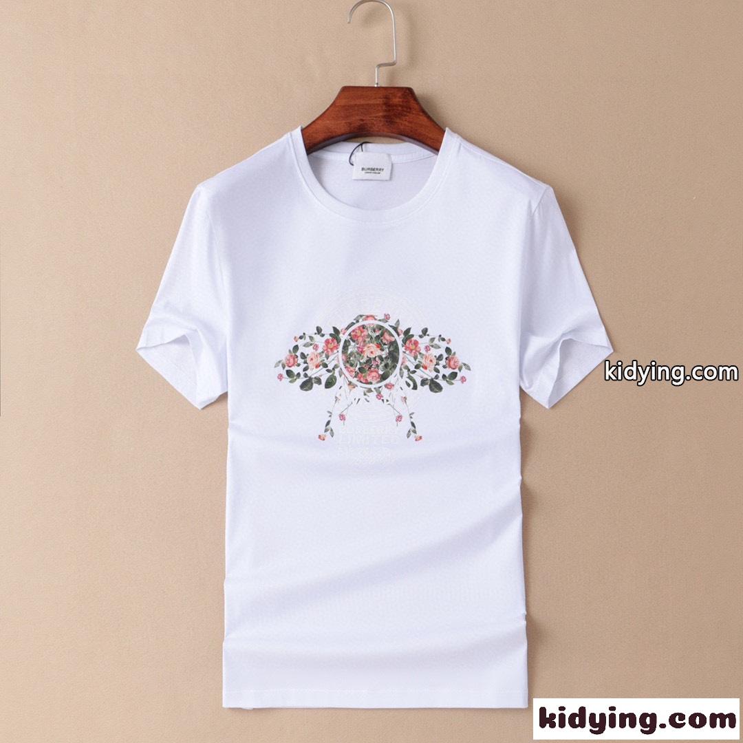 ベーシック おしゃれ プリント クルーネック バーバリー 半袖Tシャツ コピー 合わせやすい 快適 トップス-3