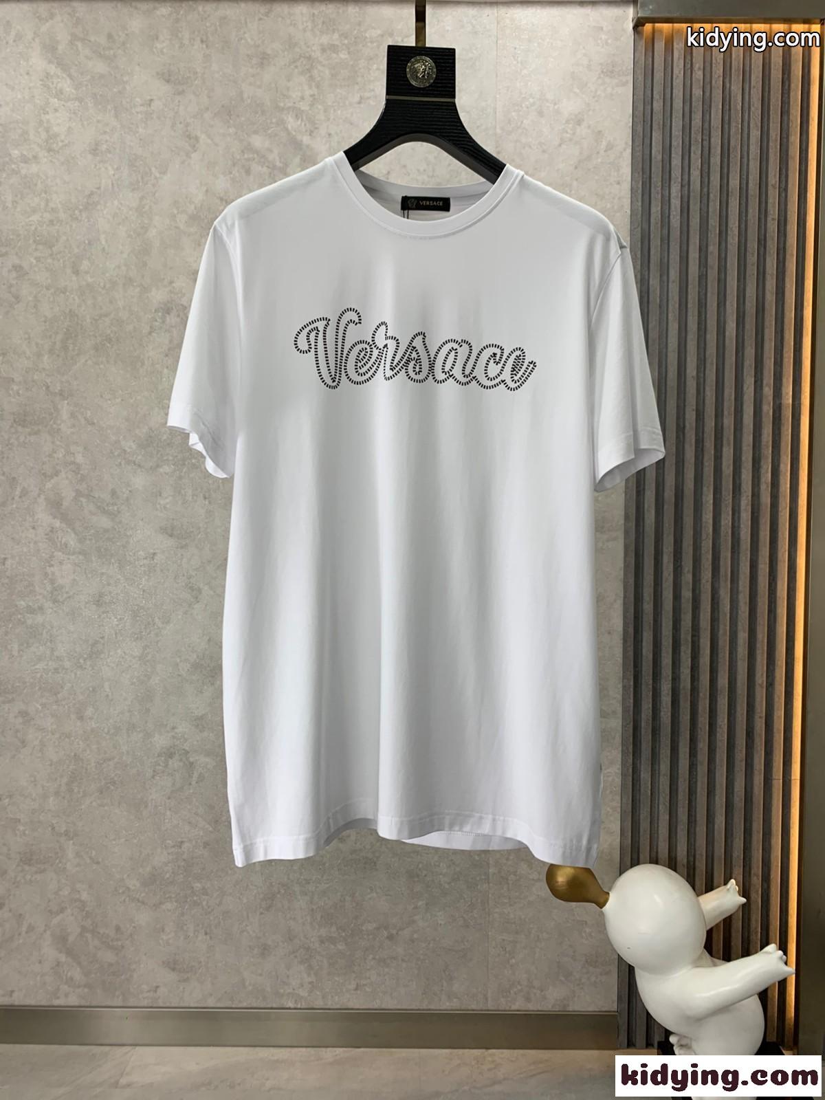 バーシティー ロゴ Tシャツ 半袖 トップス ヴェルサーチェ Tシャツ コピー-0