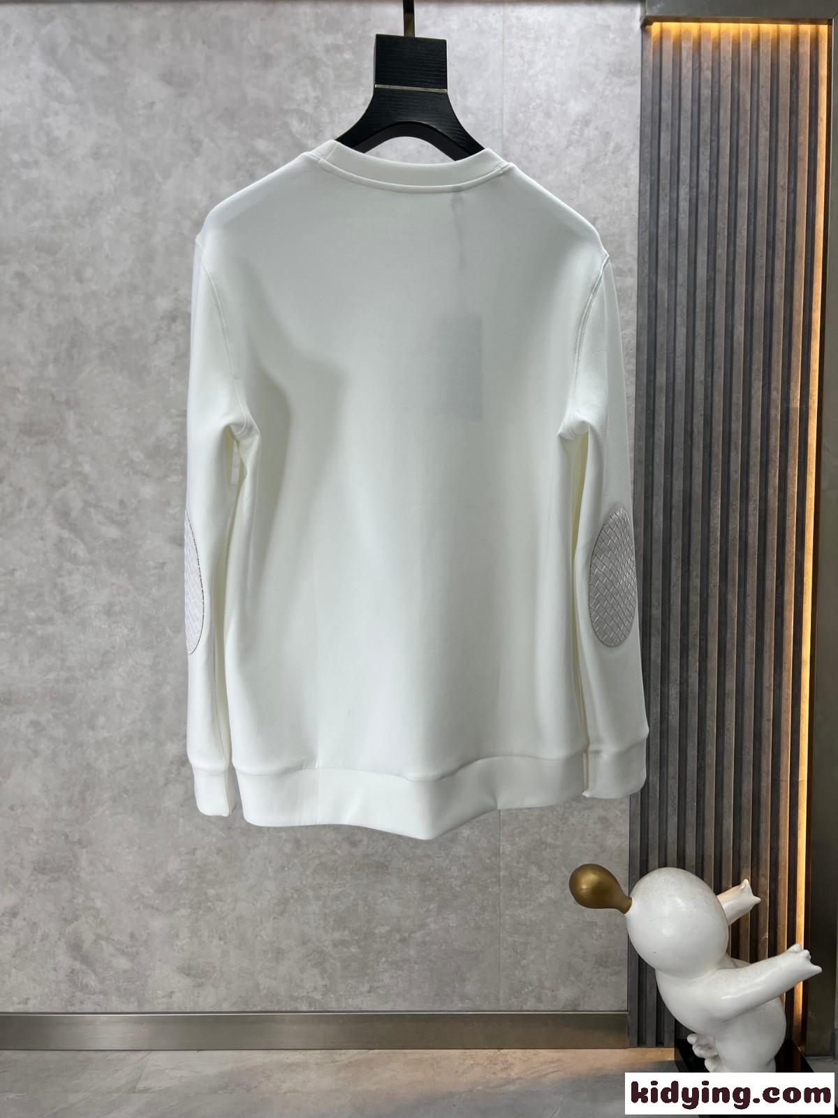 シンプル 合わせやすい 長袖Tシャツ ボッテガ・ヴェネタ Tシャツ コピー ホワイト-0