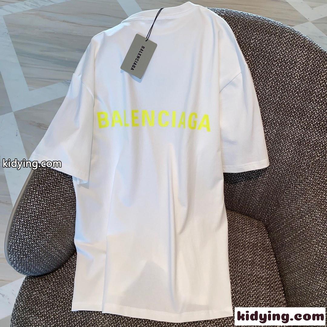 ベーシック 体型カバー 着痩せ バレンシアガ 半袖tシャツ コピー ロゴ トップス カジュアル ゆったり クルーネック-2