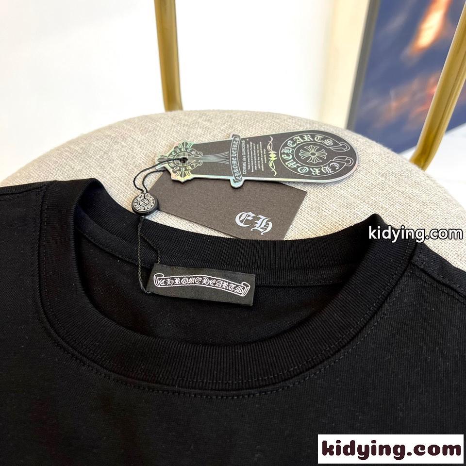 クロムハーツ Tシャツ コピー コットン 半袖Tシャツ カジュアル 定番 ゆったり リラックス-2