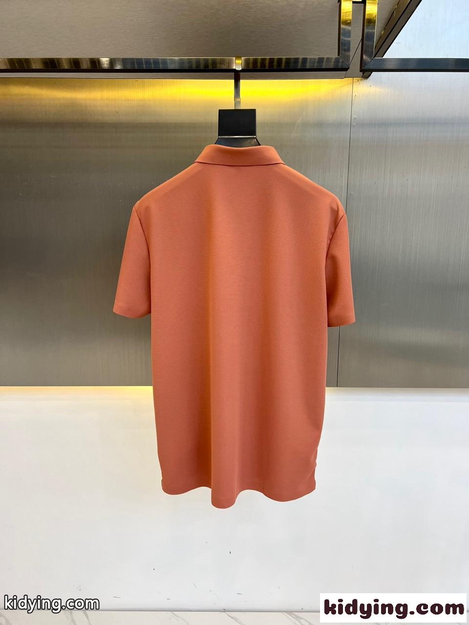 シンプル カジュアル 半袖 ポロシャツ エルメネジルド・ゼニア 半袖Tシャツ コピー-3