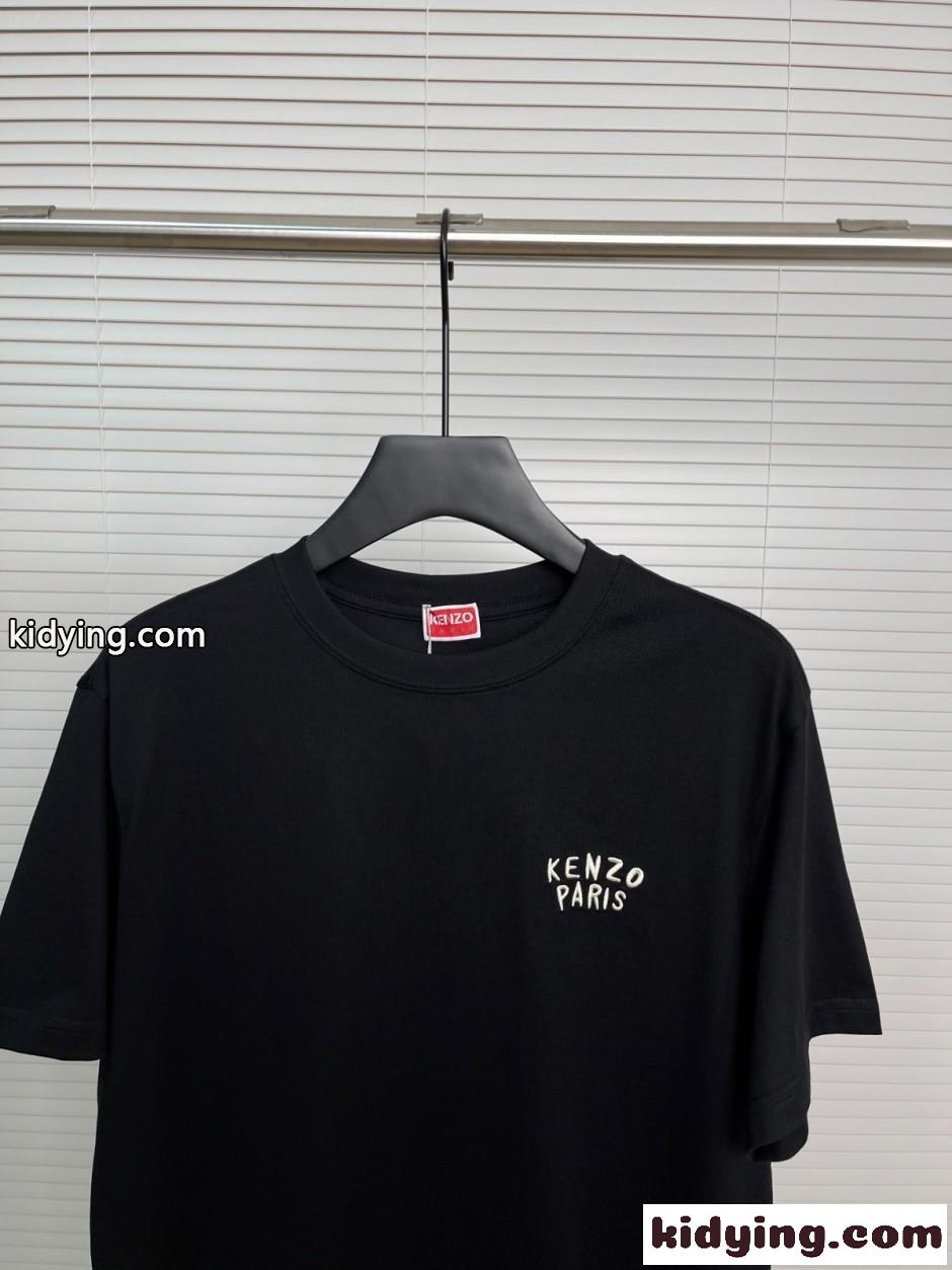 KENZO Boke Heart 半袖Tシャツ コットン ケンゾー Tシャツ コピー ブラック-1
