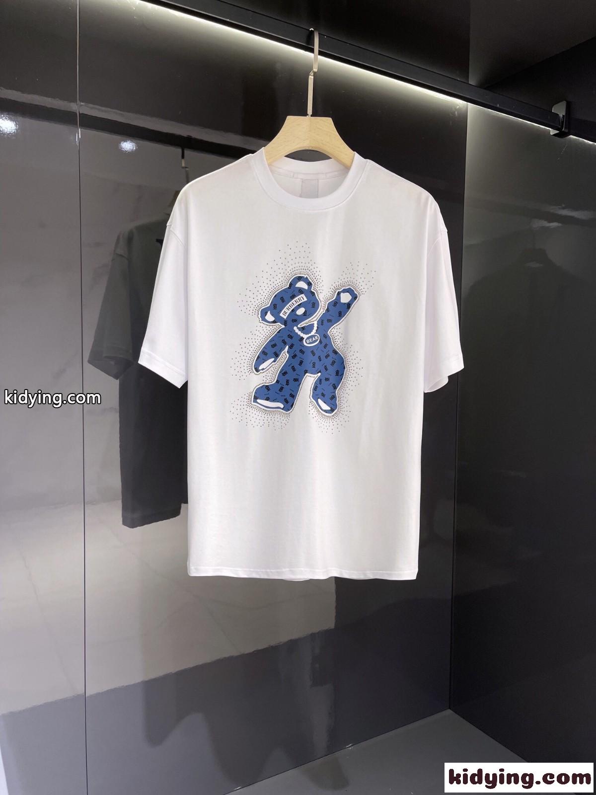 快適 カジュアル おしゃれ プリント クルーネック バーバリー 半袖Tシャツ コピー 合わせやすい-1