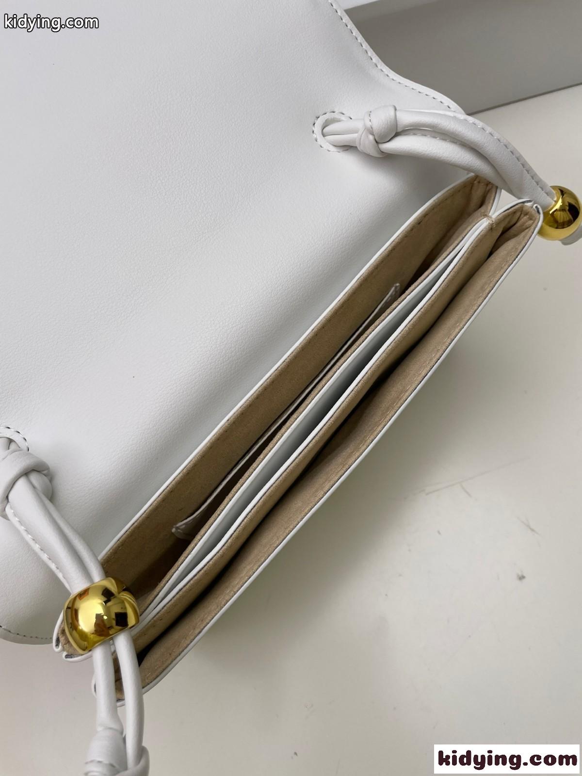 23SS Trio Pouch トリオ ポーチ ストラップ バッグ ボッテガ・ヴェネタ バッグ コピー ホワイト-3