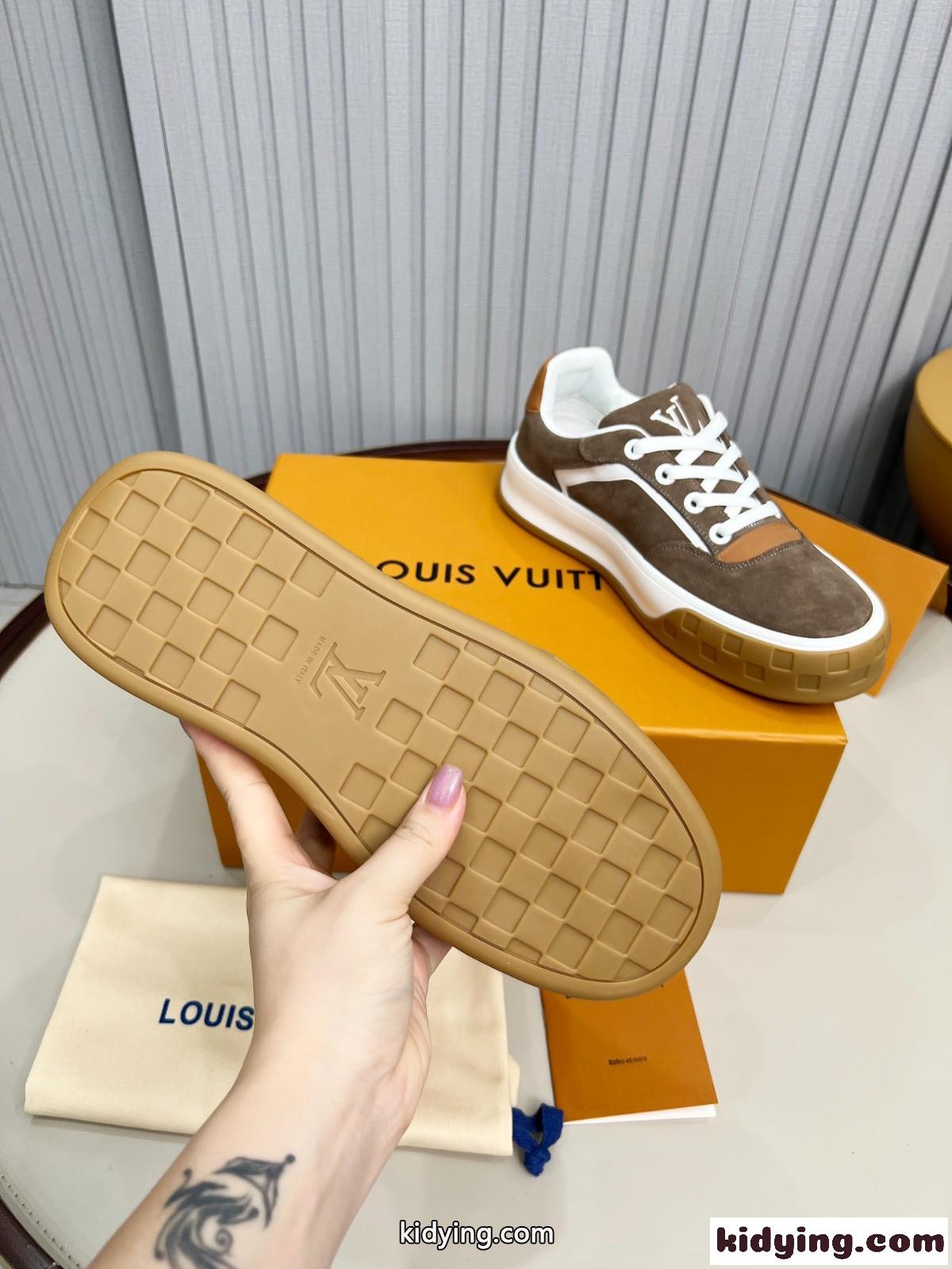 ルイ・ヴィトン シューズ コピー お洒落 LV ティルテッド スニーカー カジュアル グレー-0