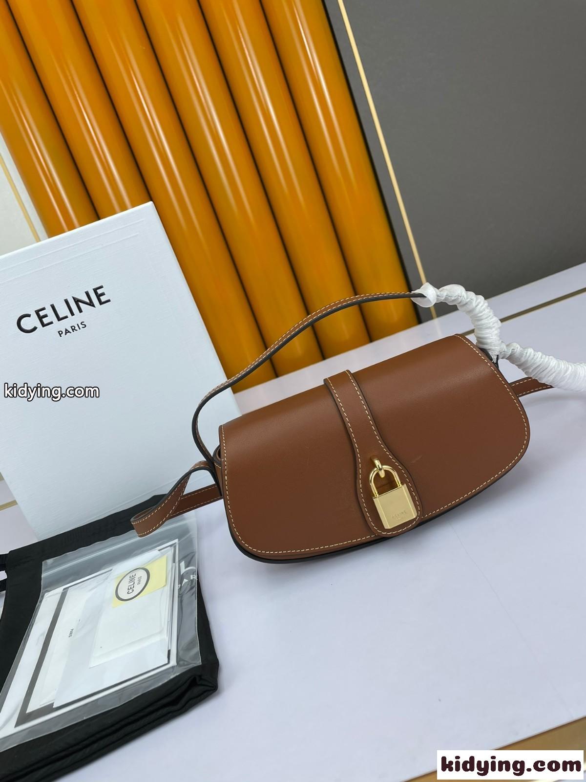 レディース 可愛い セリーヌ バッグ 人気 コピー おしゃれ 上品 コンパクト ショルダーバッグ カバン ブラウン-2