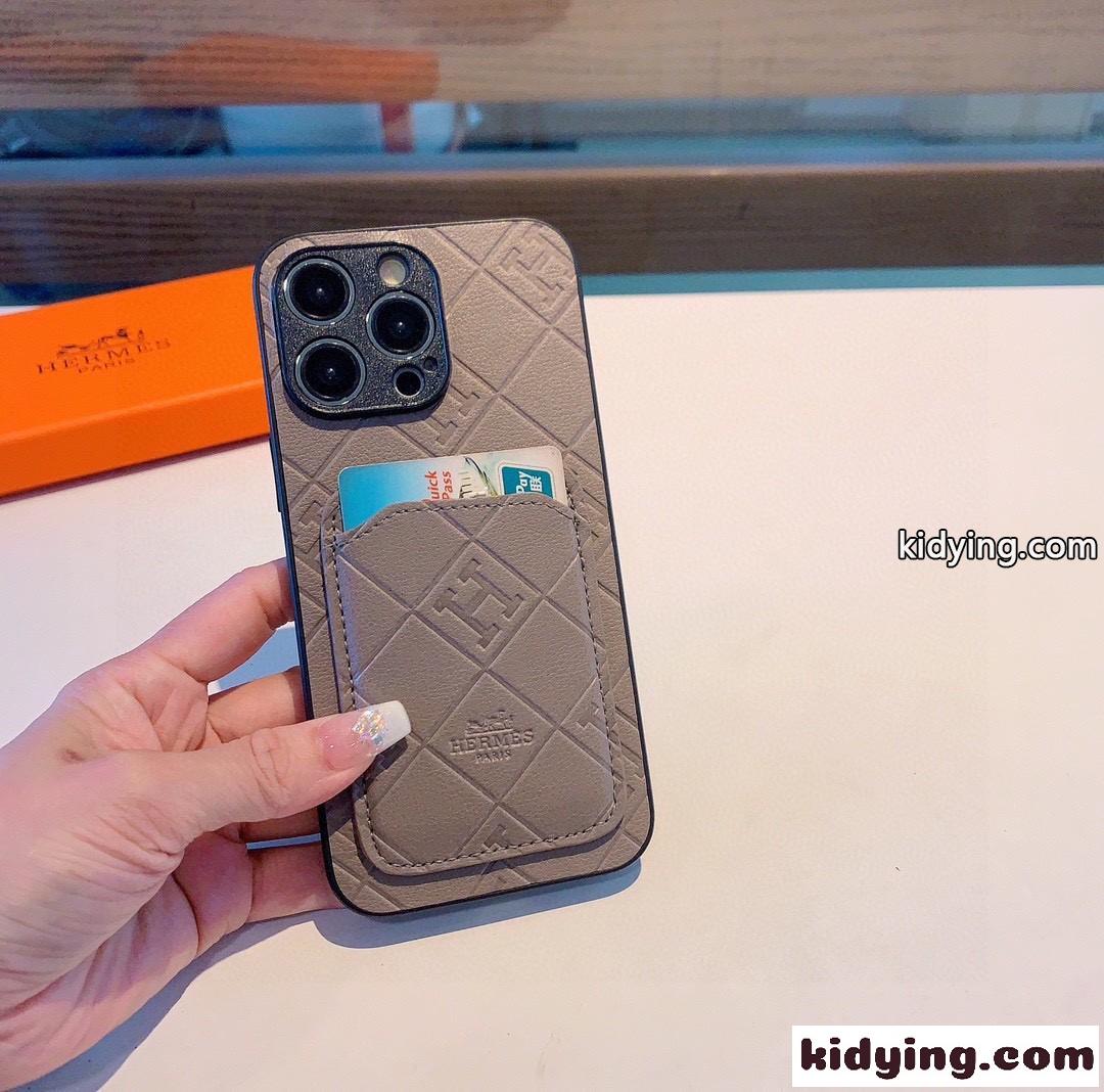 エルメス スマホケース 偽物 カード収納  アイフォンケース iPhone 15-0