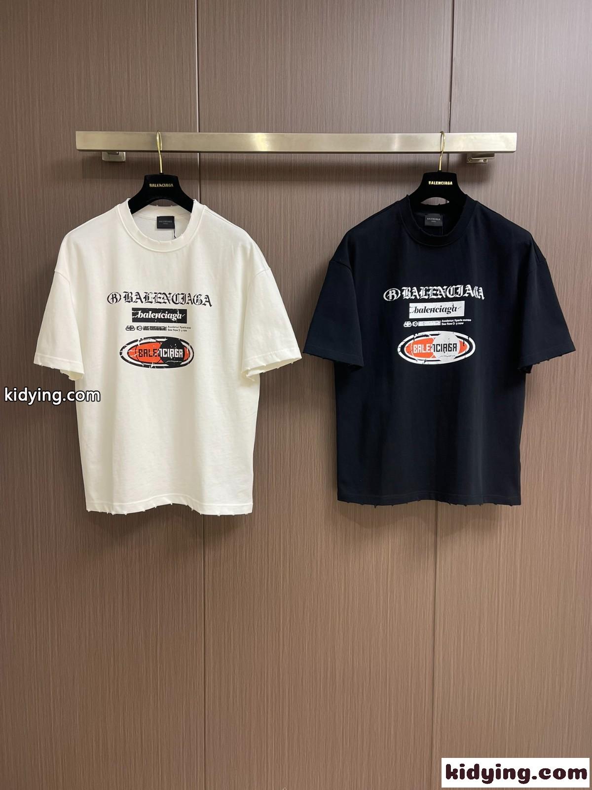 バレンシアガ Tシャツ コピー 定番 カジュアル プリント入り 半袖Tシャツ-0