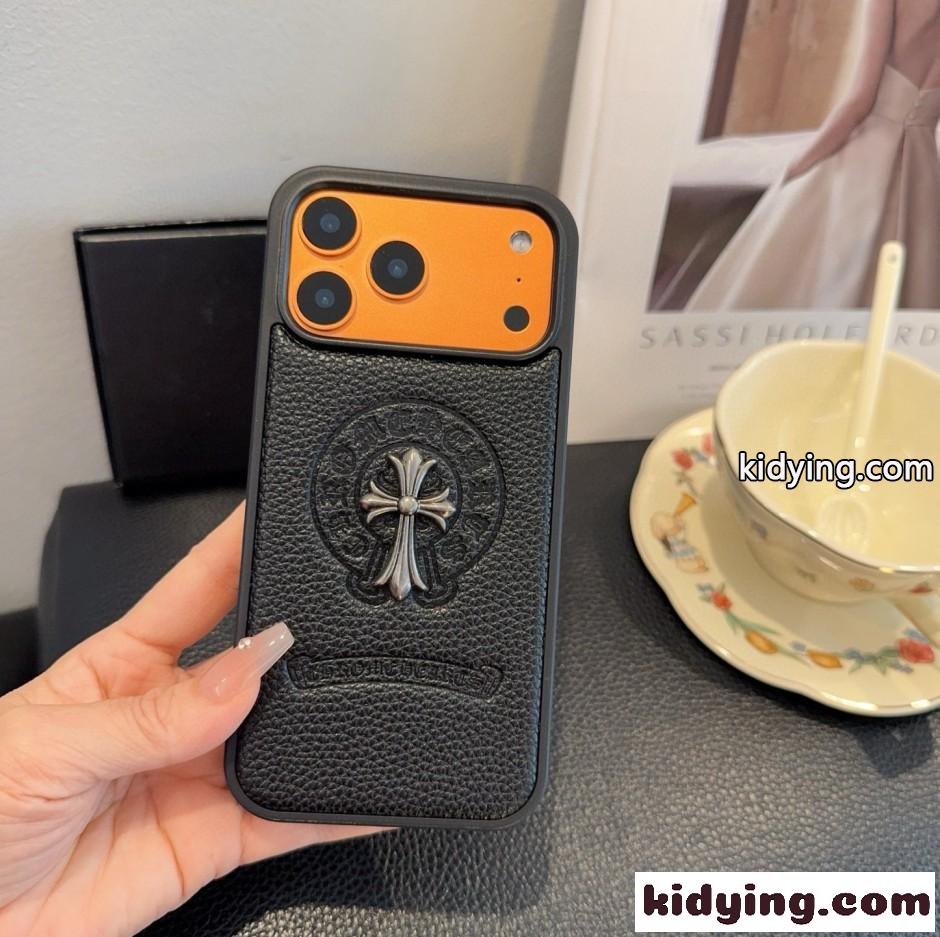 クロスモチーフ レザー iPhoneケース クロムハーツ 携帯ケース 偽物-4
